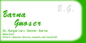 barna gmoser business card